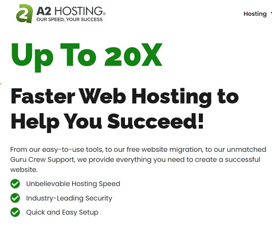 Código promocional A2Hosting.com