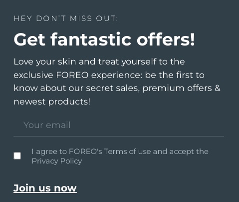 Código promocional FOREO