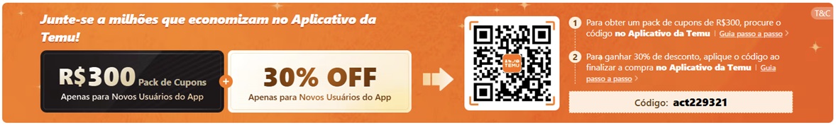 roco100 Cupom TEMU para o Brasil con R$ 300 descuento